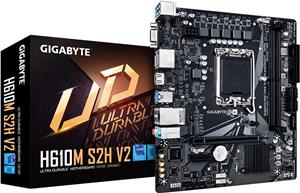 GIGABYTE MB H610M S2H V2 (LGA 1700, 2x DDR5 up to 64GB, 1x PCI-E x16x16, 1x PCI-Ex1, 4x SATA, 1x M.2, 4x USB 3.2 Gen1, 4x USB 2.0/1.1, internal 4x USB 2.0/1.1, 1x HDMI 2.0, 1x DP, Realtek GbE LAN 1Gbp