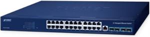 Planet L3 24-Port 10 100 1000T 4-Port 10G SFP Managed Ethernet Switch