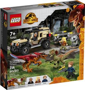 LEGO JURASSIC WORLD 76951 PYRORAPTOR & DILOPHOSAURUS TRANSPORT