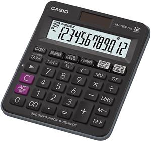 CASIO CALCULATOR OFFICE MJ-120D PLUS BLACK , 12 DIGIT DISPLAY