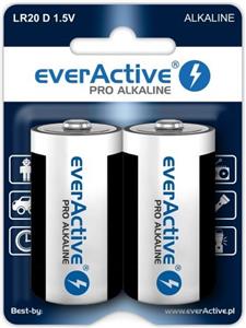 Alkaline batteries everActive Pro Alkaline LR20 D - blister card 2 pieces