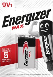 ENERGIZER BATTERY Max 426660 9V 6LR61, 1 piece, Eco pack