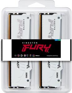 Kingston Technology FURY Beast 128GB 5600MT/s DDR5 CL40 DIMM (Kit of 4) White RGB XMP