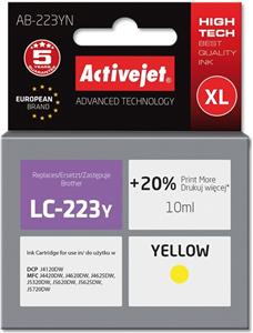 Activejet AB-223YN Ink (replacement for Brother LC223Y; Supreme; 10 ml; yellow)