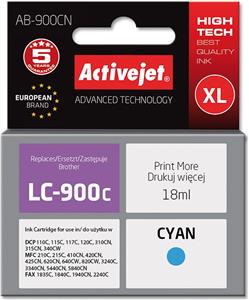 Activejet AB-900CN Ink (replacement for Brother LC900Bk; Supreme; 17.5 ml; cyan)