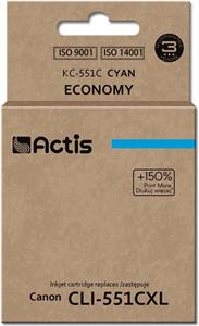 Actis KC-551C ink (replacement for Canon CLI-551C; Standard; 12 ml; cyan (with chip)