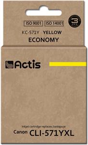 Actis KC-571Y ink (replacement for Canon CLI-571Y; Standard; 12 ml; yellow)