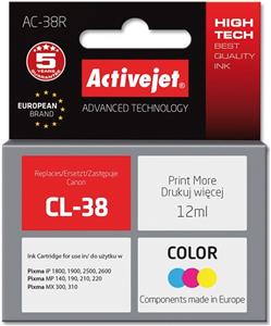 Activejet AC-38R Ink cartridge (replacement for Canon CL-38; Premium; 12 ml; color)