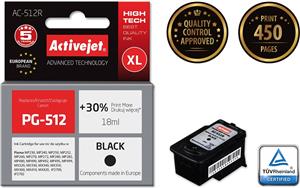 Activejet AC-512R Ink cartridge (replacement for Canon PG-512; Premium; 18 ml; black)