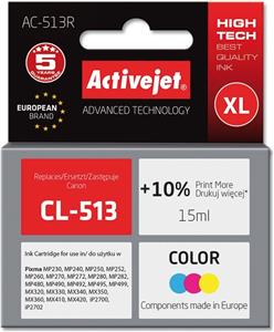 Activejet AC-513R Ink cartridge (replacement for Canon CL-513; Premium; 15 ml; color)