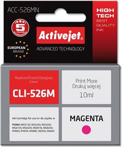 Activejet ACC-526MN Ink cartridge (replacement for Canon CLI-526M; Supreme; 10 ml; magenta)