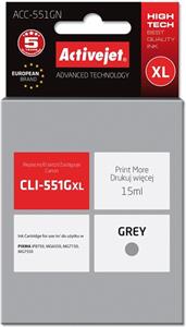 Activejet ACC-551GN ink (replacement for Canon CLI-551G; Supreme; 15 ml; grey)