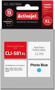 Activejet ACC-581PBNX Ink cartridge (replacement for Canon CLI-581PB XL; Supreme; 11,70 ml; photo cyan)