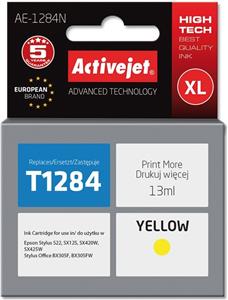 Activejet AE-1284N Ink cartridge (replacement for Epson T1284; Supreme; 13 ml; yellow)