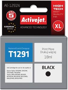 Activejet AE-1291N Ink (replacement for Epson T1291; Supreme; 18 ml; black)
