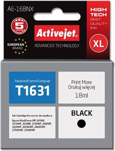 Activejet AE-16BNX Ink cartridge (replacement for Epson 16XL T1631; Supreme; 18 ml; black)