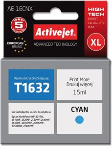 Activejet AE-16CNX Ink cartridge (replacement for Epson 16XL T1632; Supreme; 15 ml; cyan)