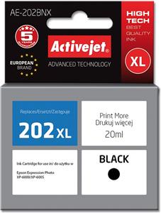 Activejet AE-202BNX ink (replacement for Epson 202XL G14010; Supreme; 20 ml; black)