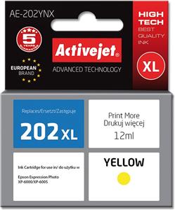 Activejet AE-202YNX ink (replacement for Epson 202XL H44010; Supreme; 12 ml; yellow)