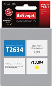 Activejet AE-2634N Ink cartridge (replacement for Epson 26 T2634; Supreme; 12 ml; yellow)