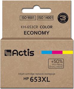 Actis KH-653CR printer ink, replacement HP 653XL 3YM74AE; Premium; 18ml; 300 pages; colour