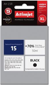 Activejet AH-15R Ink cartridge (Replacement for HP 15 C6615N; Premium; 50 ml; black)