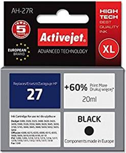 Activejet AH-27R Ink cartridge (replacement for HP 27 C8727A; Premium; 20 ml; black)