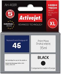 Activejet AH-46BR ink (replacement for HP 46 CZ637AA; Premium; 35 ml; black)