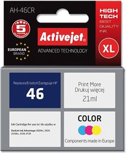 Activejet AH-46CR ink (replacement for HP 46 CZ638AA; Premium; 21 ml; color)