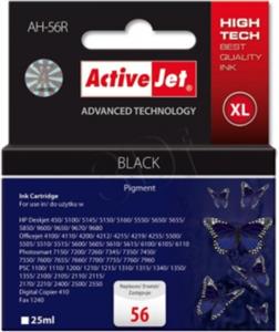 Activejet AH-56R Ink cartridge (replacement for HP 56 C6656A; Premium; 25 ml; black)