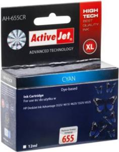 Activejet AH-655CR ink (replacement for HP 655 CZ110AE; Premium; 12 ml; cyan)