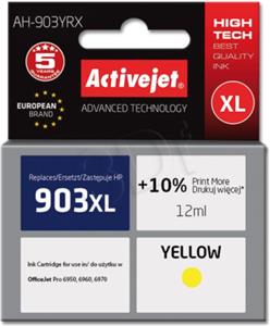 Activejet AH-903YRX ink (replacement for HP 903XL T6M11AE; Premium; 12 ml; yellow)