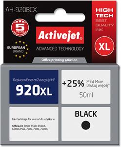 Activejet AH-920BCX Ink Cartridge (replacement for HP 920XL CD975AE; Premium; 50 ml; black)