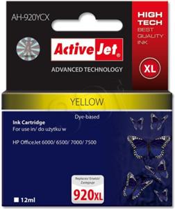 Activejet AH-920YCX Ink Cartridge (replacement for HP 920XL CD974AE; Premium; 12 ml; yellow)