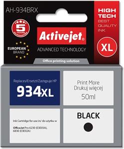 Activejet AH-934BRX ink (replacement for HP 934XL C2P23AE; Premium; 50 ml; black)