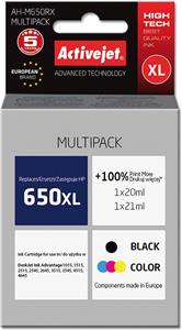 Activejet AH-M650RX Ink cartridge (replacement for HP 650 CZ101AE/CZ102AE; Premium; 1 x 20 ml, 1 x 21 ml; 1110 pages, black, colour)