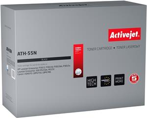 Activejet ATH-55N Toner (replacement for HP 55A CE255A, Canon CRG-724; Supreme; 6000 pages; black)