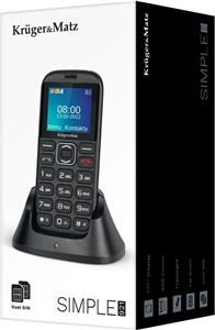 Kruger & Matz KM0921 4,5 cm (1.77") 72g Black, Senior phone