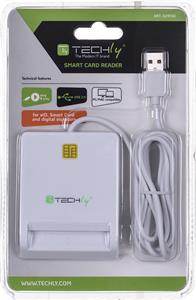 Techly Compact /Writer USB2.0 White I-CARD CAM-USB2TY smart card reader Indoor