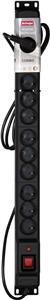 Activejet COMBO 12 socket power strip 5m black