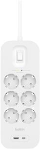 Belkin Connect White 6 AC outlet(s) 2 m