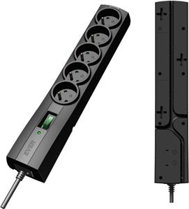 Ever T/LZ09-CLA050/0000 Surge protector Power strip Black 5 sockets