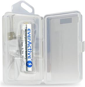 Battery everActive 18650 3.7V Li-ion 2600mAh micro USB with protection BOX