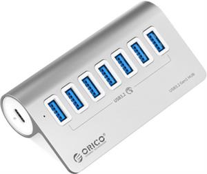 USB-C hub s 7 vhodi, 7x USB-A 3.2 Gen1, ALU, ORICO M3U7-10