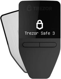 Trezor Safe 3, Crypto hardware wallet, Stellar Silver