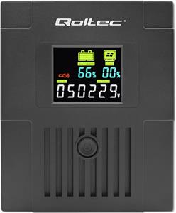 Qoltec 53770 uninterruptible power supply (UPS) Line-Interactive 1.5 kVA 900 W 2 AC outlet(s)