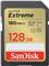 SanDisk Extreme PLUS 128GB SDHC Memory card 180MB/s and 90MB/s read/write, UHS-I, Class 10, U3, V30