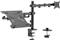 Gembird MA-DA-03 Adjustable desk mount with monitor arm and notebook tray (rotate, tilt, swivel), 17”-32”, up to 9 kg