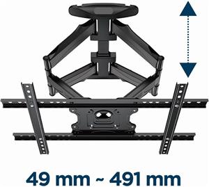 Gembird WM-75ST-01 Full motion TV wall mount, 32”-75” (45 kg)