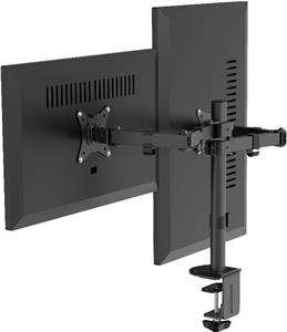 Gembird MA-D2-03 Adjustable desk mounted double monitor arm, 17”-32”, black